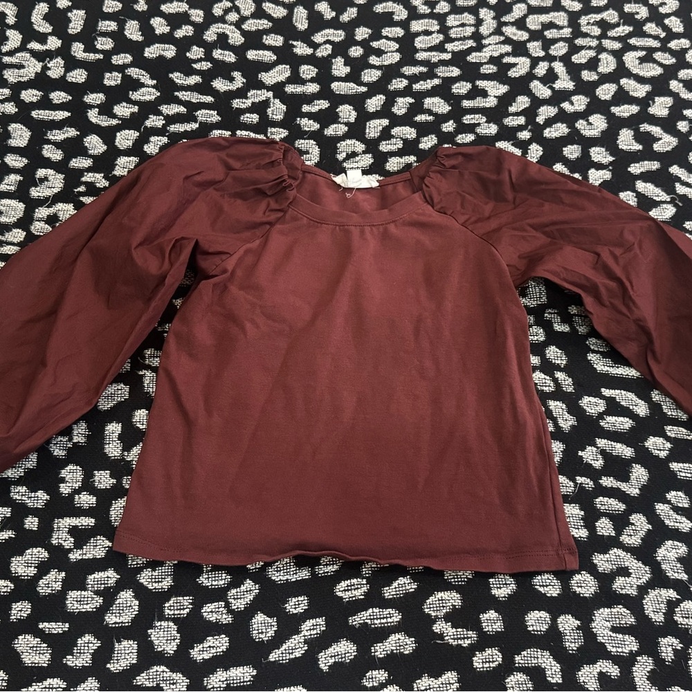 A loves A Girls Top - Burgundy 6x